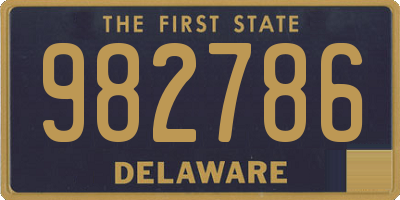 DE license plate 982786