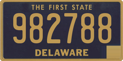 DE license plate 982788