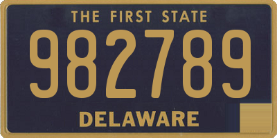 DE license plate 982789