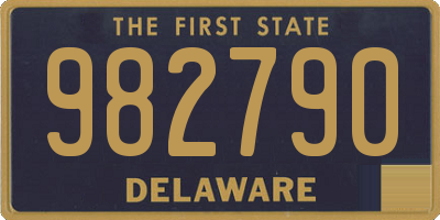 DE license plate 982790