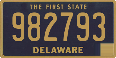 DE license plate 982793