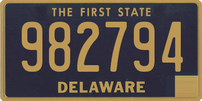 DE license plate 982794