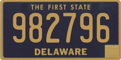 DE license plate 982796