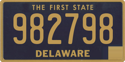 DE license plate 982798