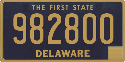 DE license plate 982800