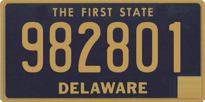 DE license plate 982801