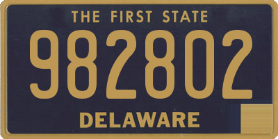 DE license plate 982802