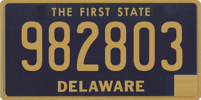 DE license plate 982803