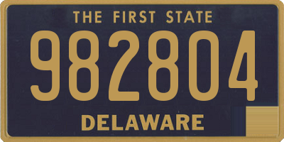 DE license plate 982804