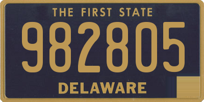 DE license plate 982805