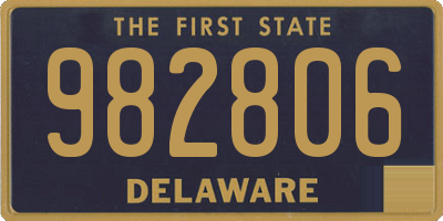 DE license plate 982806