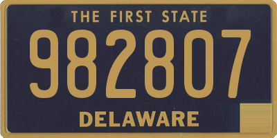 DE license plate 982807