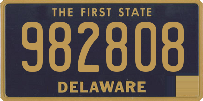 DE license plate 982808