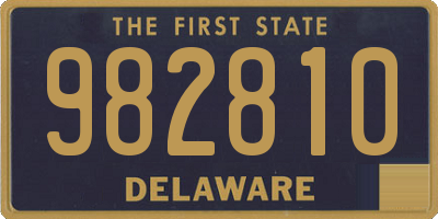 DE license plate 982810