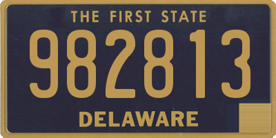 DE license plate 982813