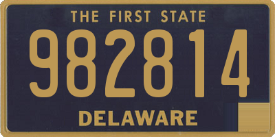 DE license plate 982814