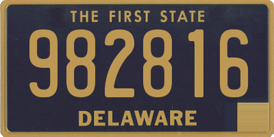 DE license plate 982816