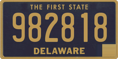 DE license plate 982818