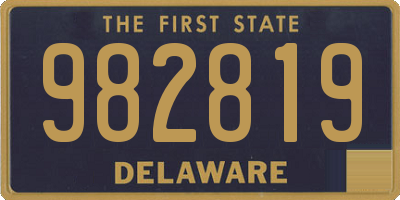 DE license plate 982819