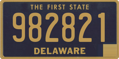 DE license plate 982821