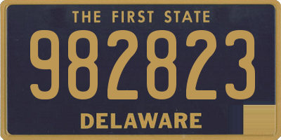 DE license plate 982823