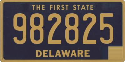 DE license plate 982825