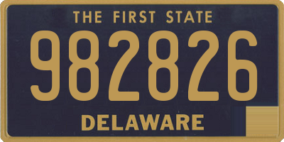 DE license plate 982826