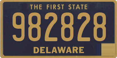 DE license plate 982828