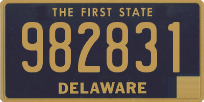 DE license plate 982831