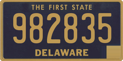 DE license plate 982835