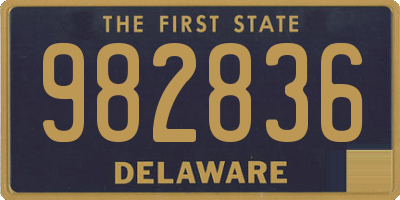 DE license plate 982836