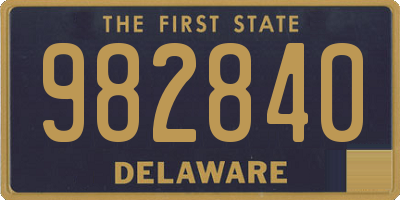 DE license plate 982840