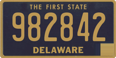 DE license plate 982842