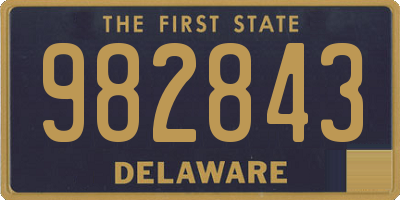 DE license plate 982843