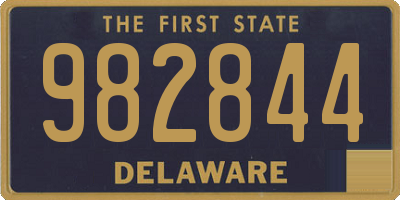 DE license plate 982844