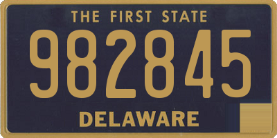 DE license plate 982845