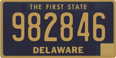 DE license plate 982846