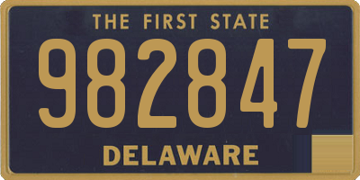 DE license plate 982847