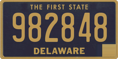 DE license plate 982848