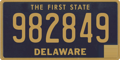 DE license plate 982849