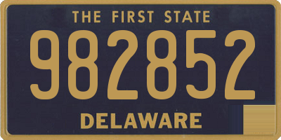 DE license plate 982852