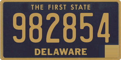 DE license plate 982854