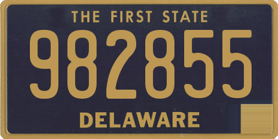 DE license plate 982855