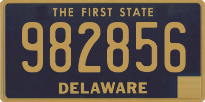 DE license plate 982856