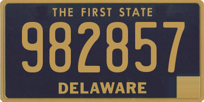 DE license plate 982857