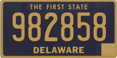 DE license plate 982858