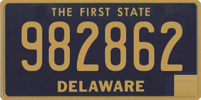 DE license plate 982862