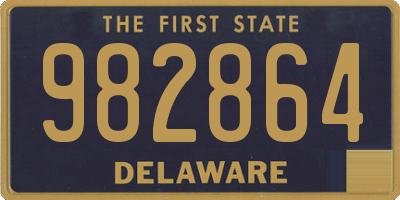 DE license plate 982864