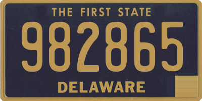 DE license plate 982865