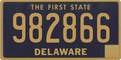 DE license plate 982866